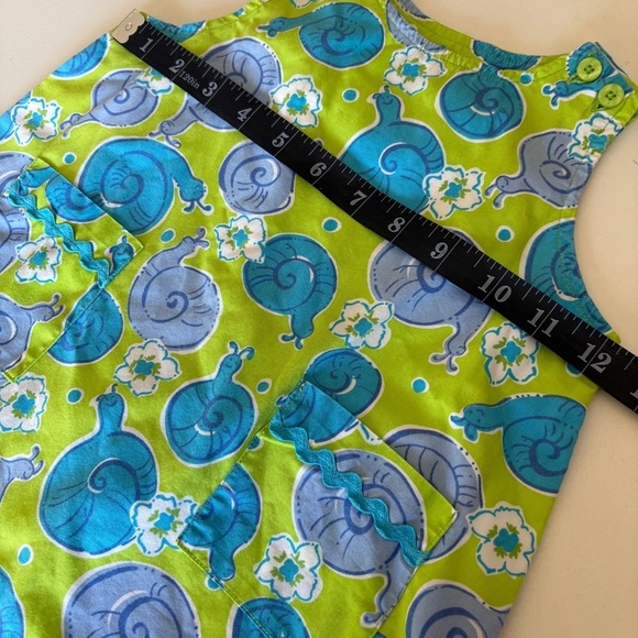 Lilly Pulitzer Dress escargot Snail Green Blue escargot - Picture 5 of 8